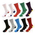 Stock lot men elite calf socks sport calcetines gruesos de algodón de baloncesto